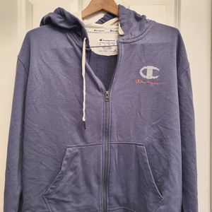 Champion Light blue XL hoodie zip sweatshirt jacket